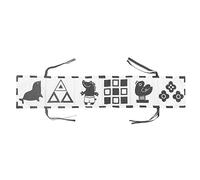 OEBUAFI Livre en Tissu pour bébé 12 Pages Double Face, Livre contrasté Noir et Blanc pour L'éducation Précoce avec Appareil Sonore Bibi pour L'entraînement de (Graphique en Tissu pour Bordure