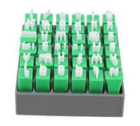 OEBUAFI Lot de 36 Tampons en Argile de Poterie, Lettres Minuscules et Symboles pour la Fabrication Artisanale de Cartes D'invitation, avec Boîte de Rangement pour Scrapbooking en Papier