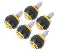 OEBUAFI Lot de 5 Boutons de Traction Pop Durables, Poignée Lisse pour équipement d'exercice et Vélos, en Carton Synthétique (Noir Jaune)
