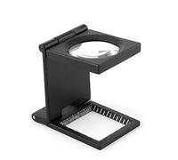 OEBUAFI Loupe 10X en Alliage de Zinc avec échelle, Facile à Transporter dans Une Poche ou Un Sac à Main, Adaptée à la Lecture de Dictionnaire de Cartes de L'industrie Horlogère