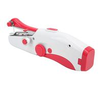 OEBUAFI Machine à Coudre Portative, Piqueuse sans Fil Portable Alimentée par Batterie avec Poignée Ergonomique, Kit de Réparation Complet pour une Réparation Rapide des Tissus et des (rouge)