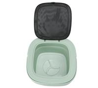 OEBUAFI Machine à Laver Pliante Portable, Mini Laveuse et Essoreuse Compacte à Double Cuve avec Déshydrateur intégré et Support Pliable pour Appartement, (Puissance de chauffage de prise UE 550W)