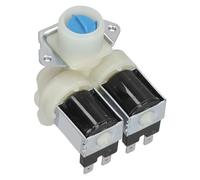 OEBUAFI Machine à Laver Solénoïde de Remplacement D'entrée D'eau Universelle à Double Valve pour Accessoires de Lave-linge AC avec PP et Alliage D'aluminium Machines Entièrement