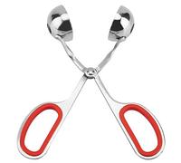 OEBUAFI Machine à Pinces à Boulettes de Viande en Acier Inoxydable, Outil de Cuisine avec Revêtement Antiadhésif pour Former des Boulettes de Viande et des de Riz Uniformes (rouge)