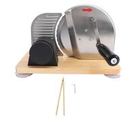 OEBUAFI Machine à Trancher le Pain Manuelle, pain de 15 Mm D'épaisseur Réglable avec Système D'entraînement à Engrenages Puissant, pour la Cuisson à Domicile et un Usage Commercial