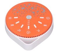 OEBUAFI Machine Sonore pour bébé LED 7 Lumières Colorées Apaiser les Berceuses Minuterie Dispositif de Couchage Conception Compacte Plastique 3,1 X 0,9 Pouces (ORANGE)