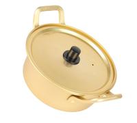 OEBUAFI Marmite à Nouilles Ramen Coréenne de qualité Supérieure en Aluminium Jaune pour une Cuisson Pratique, Design Fait à la Main, Durable et Facile à Nettoyer pour une Utilisation en Cuisine à (#1)