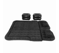 OEBUAFI Matelas Pneumatique SUV, Lit Gonflable Gonflable pour Voiture avec Pompe électrique, Surface de Flocage, Coussin de Couchage Portable pour Voyage et Camping (Black)
