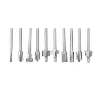 OEBUAFI Mèche de Routeur Durable, Fraise de Meulage, Mèche de Garniture Affleurante pour Machine de Découpage électrique, Accessoires pour les Menuisiers de Bricolage 10 Pièces