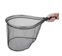 OEBUAFI Mini épuisette Compacte pour Pêche à la Mouche, Filet à Mailles Profondes, Idéal pour la Pêche - Alliage D'aluminium Durable, Léger, Noir, 21,3 X 12,2 Pouces