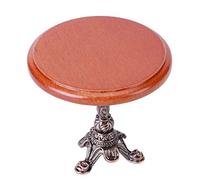 OEBUAFI Mini Table Ronde pour Maison de Poupée 1:12, Modèle de Meuble simulé aux Couleurs Vives, Accessoire Léger et élégant, Parfait pour Les Collectionneurs - 1 unité (Table Ronde américaine)