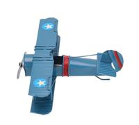 OEBUAFI Modèle d'avion en Fer Vintage, Décor de Biplan Robuste | Design classique, construction en fer durable, affichage sur des étagères ou des bureaux.