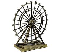 OEBUAFI Modèle de Grande Roue en Forme d'oeil de Londres, Ornement en Métal de Couleur Bronze Vert pour la Décoration de Club de Bureau à Domicile, Conception de Texture Rétro Unique