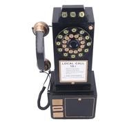 OEBUAFI Modèle de Téléphone Vintage élégant Décoratif Mural Cadran Téléphone Fixe pour Salon Chambre Bureau étoile Hôtel Fer 9,8 X 6,5 X 19,7 Pouces