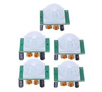 OEBUAFI Module de Détecteur de Mouvement Humain PIR 5 Pièces, Faible Consommation Stable pour Les Systèmes D'alarme dans Les Centres Commerciaux et Les Couloirs, Couleur Verte DC4.5-20V