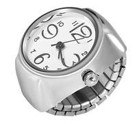 OEBUAFI Montre de Mode Love Ring pour Femmes et Hommes, Montre à Quartz Ronde Unique, Spécial pour Les Amoureux, Les Amis, Boîtier en Alliage et Bracelet en Acier Inoxydable (White)