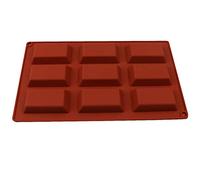 OEBUAFI Moule en Silicone à 9 Cavités, Plateau de Cuisson Résistant aux Hautes Températures pour Gâteaux, Chocolats, Savons, Préparation des Aliments, 28.4x16.6cm (9 Fei Nanxue consécutifs)