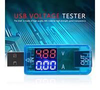 OEBUAFI Multimètre Ampèremètre Voltmètre LCD Couleur USB pour Test de Charge Rapide QC2.0/QC3.0 Données Claires en un Coup D'œil Petite Taille Adaptée à la Plupart des Applications (BLUE)