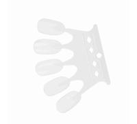 OEBUAFI Nuancier D'ongles de 50 Pièces pour la Pratique de la Manucure - Matière Plastique Réutilisable - 4 Couleurs au Choix Lisse pour les Amateurs de Nail Art à la Maison (WHITE)
