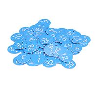 OEBUAFI OEBUAFI Étiquettes Rondes pour Ruche, étiquettes Numérotées en ABS pour L'apiculture et la Gestion du Bétail, avec Trou pour Punaises et Cordons, 100 Pièces (Noir jaune) (Bleu et blanc)