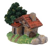 OEBUAFI Ornement de Maison de Paysage de Jardinage, Décor de Chalet Miniature Compact, Matériau en Résine (Petite Maison en Pierre)