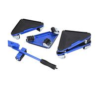 OEBUAFI Outil de Déplacement de Meubles, Ensemble de 5 Pièces avec Roues Universelles pour Un Levage Efficace de L'armoire de Table de canapé, Roulement de 300kg Rouge (Blue)