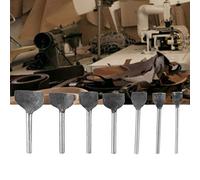 OEBUAFI Outil de Poinçonnage de Trous pour le Cuir, Outil de Poinçonnage Multi-tailles en Acier de Haute dureté pour l'artisanat du Cuir, Ceintures et Sacs 7 Pièces (Ensemble de 7 pièces 15-45 mm)