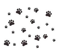 OEBUAFI Pack D'autocollants Empreintes de Chien de Haute qualité, Décoration Murale Amusante pour Chambre à Coucher, Salon, Surfaces Lisses, Vinyle Noir, 22 Pièces