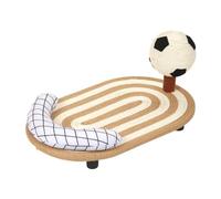 OEBUAFI Panier Grattoir Tissé pour Chat avec Planche en Sisal, Coussin | Forme Ovale, Poteau de Soutien en Fibre de Verre, Pieds Antidérapants, 2-en-1 Gain de Place pour Chats D'intérieur, Coussin