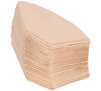 OEBUAFI Papier Filtre à café en Pâte de Bois, 100 Pièces, Papier Filtre Non Blanchi en Forme D'éventail pour Cafetière
