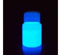 OEBUAFI Peinture Acrylique Fluorescente Qui Brille dans le Noir, Peinture Lumineuse Non Toxique, Parfaite pour l'artisanat et la Décoration de la Maison (BLUE)