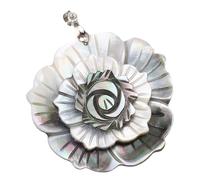 OEBUAFI Pendentif Coquillage à Fleurs à 3 Couches ASSORTIMENT POLYVALENT pour les Robes, Jupes, Chemises et Plus Encore, Mêlant élégamment Nature et Luxe