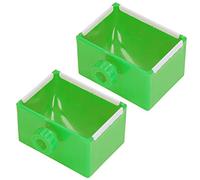 OEBUAFI Petit Bol de Nourriture pour Animaux de Compagnie, Mangeoire pour Hamster avec Clip de Montage Amovible pour Lapins, Cochons d'Inde, Hérissons, Chinchillas, écureuils (Green)