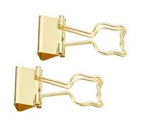 OEBUAFI Petits Clips de Reliure Amusants en Forme de Chat avec une Forte Force de Serrage pour la Classification des Documents, 100 Pièces pour le Bureau, Clips Métalliques en Fer Amusants (GOLD)