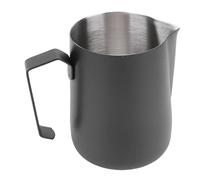 OEBUAFI Pichet à Mousse de Lait de 20 Oz, Tasse à Mousse en Acier Inoxydable, Pichet à Vapeur avec échelle de Mesure pour Latte Art Cappuccino Chocolat Chaud (BLACK)
