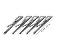 OEBUAFI Pince à Billets 5 Pièces, Ressort en Acier galvanisé Haute dureté 85 Mm pour Portefeuille en Cuir, avec Espace Supplémentaire pour les Billets de Banque, Bronze doré Noir brossé (BLACK)