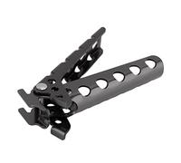 OEBUAFI Pince à Casserole Ergonomique, Anti-brûlure et Antidérapante, en Alliage D'aluminium Léger et Portable avec Poignée Creuse, Idéale pour le Camping, les Pique-niques, les (GREY)
