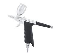 OEBUAFI Pistolet de Pulvérisation à Double Action, Aérographe à Alimentation par gravité, avec 3 Tasses, Buses de 0.2 à 0.5mm, pour Peinture Corporelle des Ongles, Décoration de Gâteaux (0,5 mm)