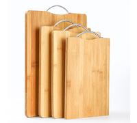 OEBUAFI Planche à Découper épaisse en Bambou, Stable, Anti-fissure, Facile à Nettoyer pour Hacher la Cuisine, Rectangle 12,6 X 8,7 Pouces, Cuisine Chinoise, 1 Pièce