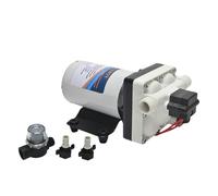 OEBUAFI Pompe à Membrane à Pression D'eau, Stable et Efficace 12,5 Lmin 3,3 GPM Transfert D'eau Rapide Tête de Pompage de 38 M Tuyau de 12 Pouces, avec Raccords de Tuyau de Crépine (12V)