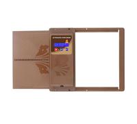 OEBUAFI Porte Automatique de Poulailler, Contrôle de Minuterie avec Affichage LED pour la sécurité des Volailles, Ouvre-Porte Horizontal pour Poulets, Canards et Oies (Brown)