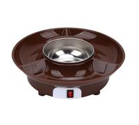 OEBUAFI Pot à Fondue au Chocolat électrique, Bol Chauffant de 10 Oz | Plateau Détachable en 3 Sections, Acier Inoxydable Alimentaire, Chauffe Sauce Polyvalent, Fêtes et événements Familiaux,