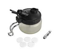 OEBUAFI Pot de Nettoyage D'aérographe en Verre, Pot de Nettoyage D'aérographe Universel, Bouteille de avec Support pour Stylo de Pulvérisation D'ongles, Peinture