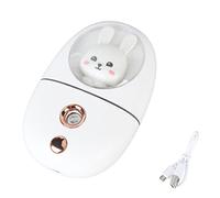 OEBUAFI Pulvérisateur de Brume Faciale en Forme D'animal Mignon, Mini Humidificateur de Visage Rechargeable par USB avec Technologie de Vibration Ultrasonique, pour Voyage, Bureau, (YELLOW) (WHITE)