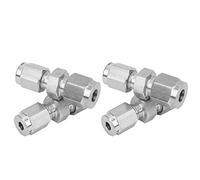 OEBUAFI Raccord de Tube à Compression, Adaptateur en Acier Inoxydable | Conception à vis rapide, résistance à la corrosion, facile à remplacer, pour réduire les diamètres, compatibilité avec les