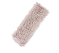 OEBUAFI Recharge de Tampon de Vadrouille en Microfibre Chenille, Chiffon de Remplacement Réutilisable Lavable en Machine pour Vadrouilles Plates, Tampon Très Absorbant pour les Sols Durs (Beige)