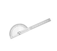 OEBUAFI Règle de Recherche D'angle de Rapporteur D'angle, Règle de Rapporteur en Acier Inoxydable, Outil de Mesure de 0 à 180 Degrés pour la Menuiserie de Conception Architecturale