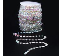 OEBUAFI Rouleau de Chaîne de Perles Transparentes en Acrylique, 30 M, Fabrication Exquise, pour Divers Projets de Bricolage, Disposition du Lieu D'origine