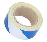 OEBUAFI Ruban de sécurité Réfléchissant à Rayures Bleues et Blanches, Haute visibilité, 5 Cm X 30 M, pour le Marquage des Dangers dans les Zones Industrielles