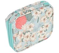 OEBUAFI Sac à Crochet, Organisateur de Rangement pour Tricot avec Fermeture éclair Double Face pour Aiguilles, Crochets et Fils, Tissu Oxford Imperméable 17.5x14x4cm (Tissu Oxford 600D 2)